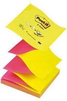 Post-it® Z-Notes, Navullingen, Neon Geel/Roze (Afwisselend), 76 x 76 mm, 6 Blokken, Individueel Verpakt, 100 Blaadjes/Blok