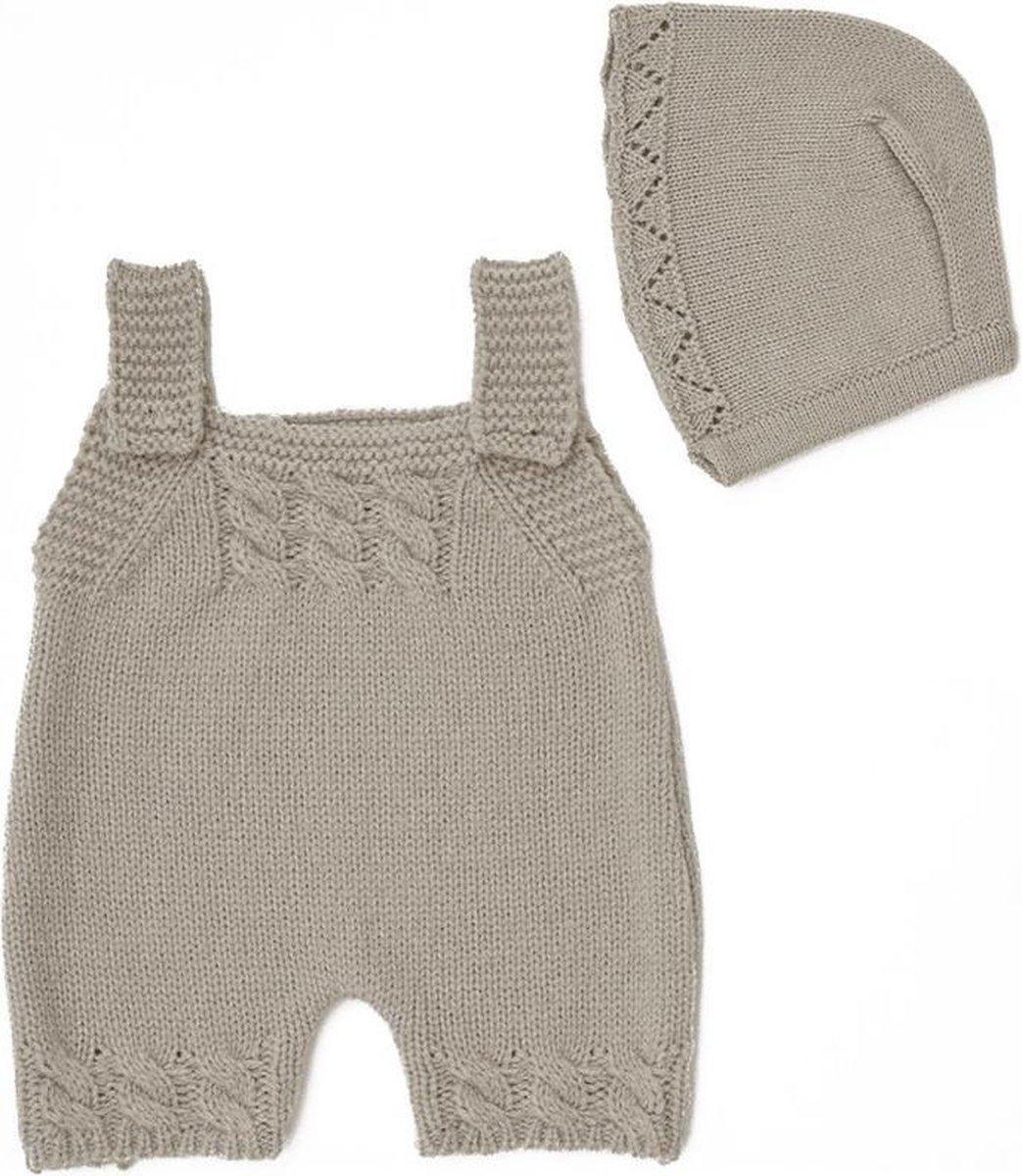 Byastrup Poppenkleding Boxpakje Met Muts 35 Cm Taupe