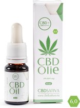 Full-Spectrum CBD Olie 6%, 10 ml - CBD Sativa - CBD Raw (600 mg) - Biologische hennepolie met plantaardige cannabidiol