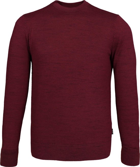 Veel criticus Politieagent Calvin Klein structure space dye sweater - heren trui - bordeaux rood -  Maat XL | bol.com