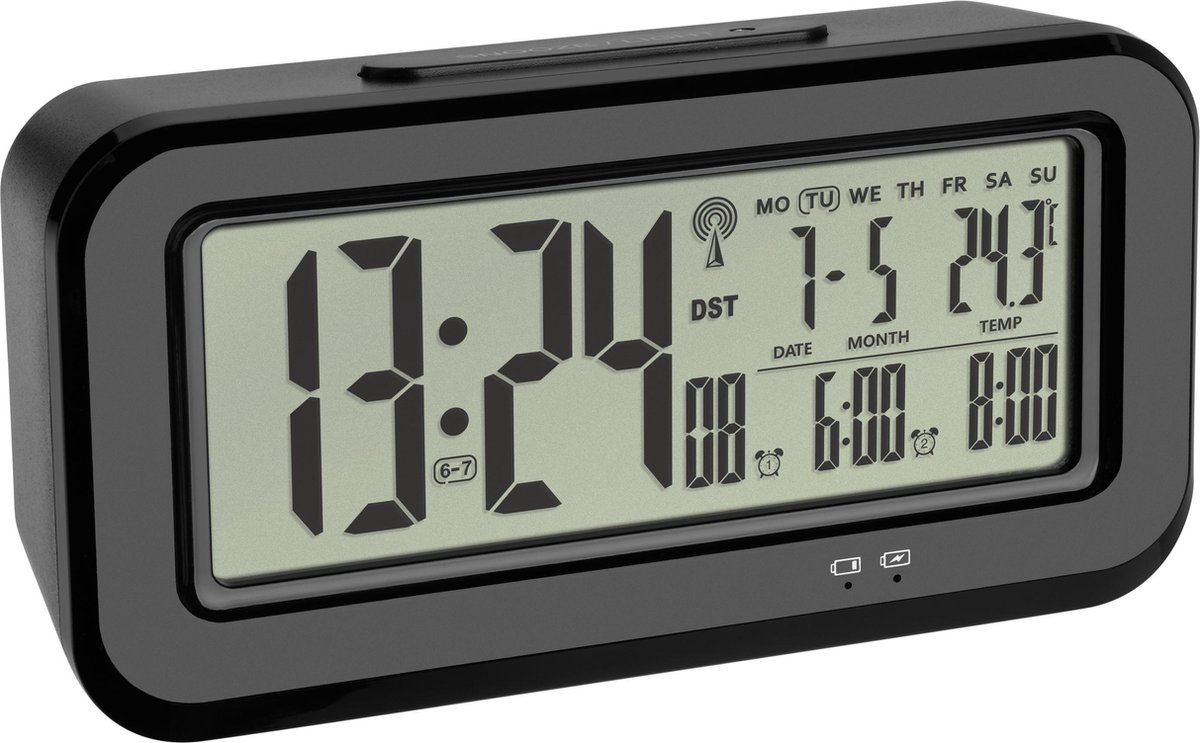 TFA Digitale Radiogestuurde Wekker Met Thermometer - | bol.com