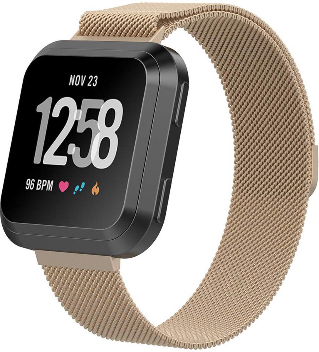 Bandje geschikt voor Fitbit Versa 2 - Goud Milanese Band