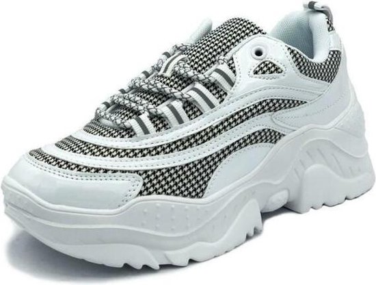 Bakkersport Dames Sneakers Champion Blanco/zwart - Wit - Maat 36 - Dad Sneakers -... | bol.com