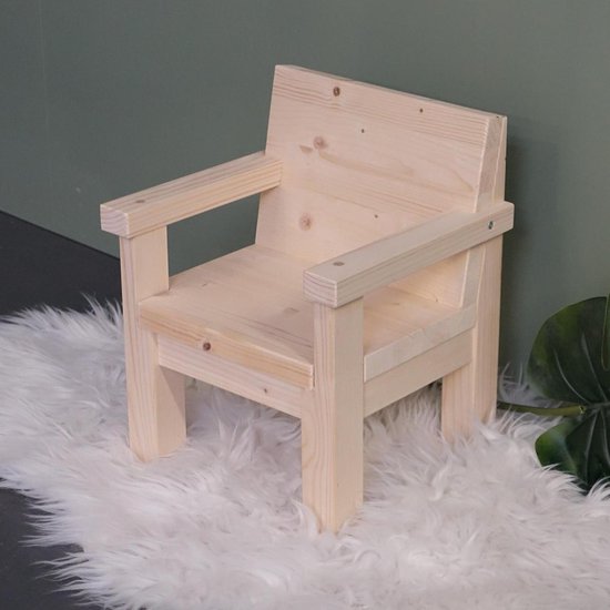 het ergste Afstoting Twinkelen Klein houten kinderstoeltjes 1-3 jaar | stoeltje peuter van massief hout |  bol.com