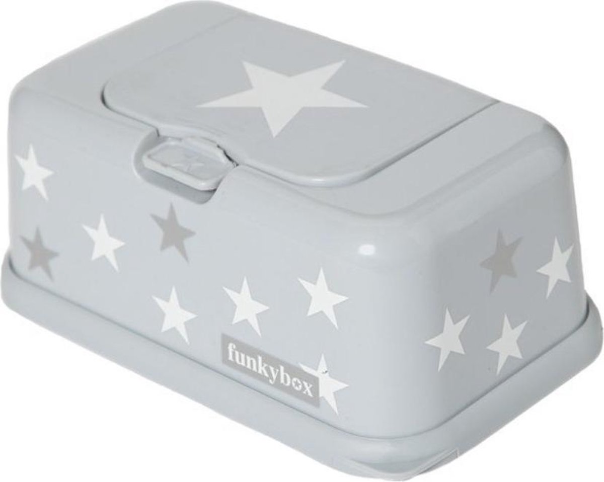 Funky Box billendoekjes box Little Stars cool grey Funky Box billendoekjes box Little Stars cool grey