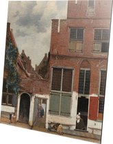 Het straatje | Johannes Vermeer  | Aluminium | Schilderij | Wanddecoratie | 100 x 100
