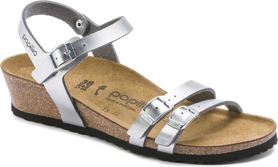 bol.com | Birkenstock Papillio Lana Metallic Sandalen Dames - Zilver - Maat  40
