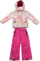Ducksday - kerstpakket - skiset voor kinderen - vierseizoens jas en skibroek - Milsyl/roze - 98/104
