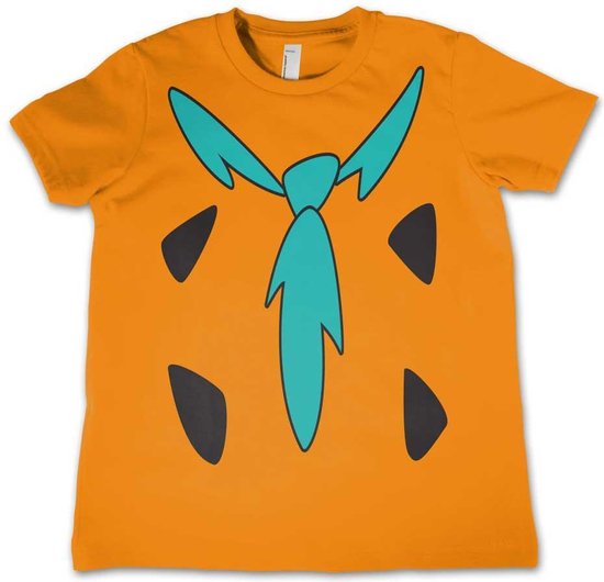 The Flintstones Kinder Tshirt -M- The Flintstones Costume Oranje
