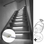 LED trapverlichting set 13 ledstrips in profiel - 50 cm breed - Helder Wit