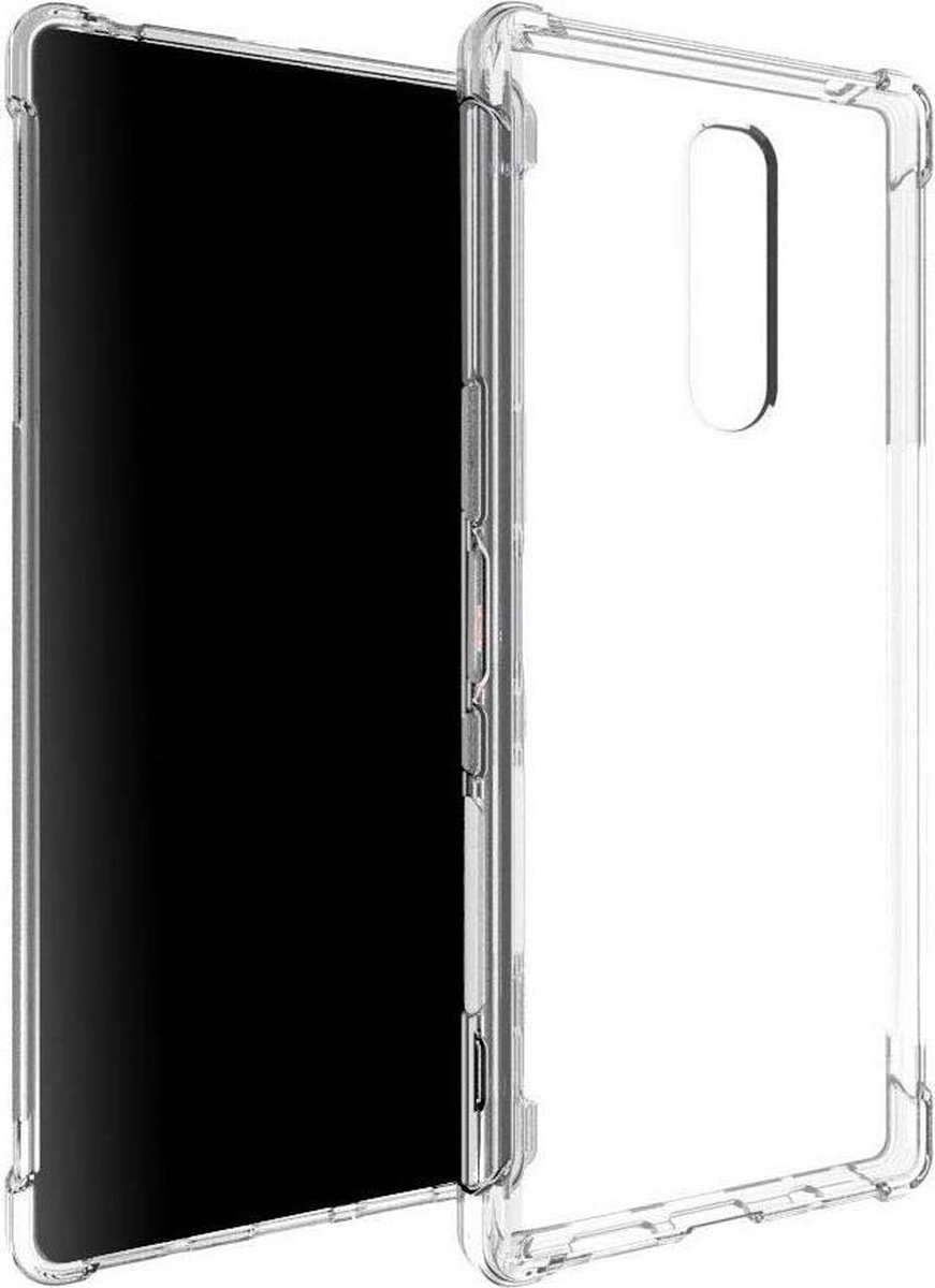 DrPhone XZ4 TPU Hoesje - Siliconen Bumper Case met Verstevigde randen – Transparant
