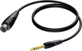 Procab CLA723 XLR (f) - Câble audio jack 6,35 mm stéréo (m) - 1,5 mètre