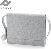 Senvi - Vilt -Messenger Bag - Kleur Licht-Grijs - SVBG730