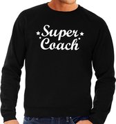 Super coach cadeau sweater zwart heren -  kado trui/sweater - bedankje XXL