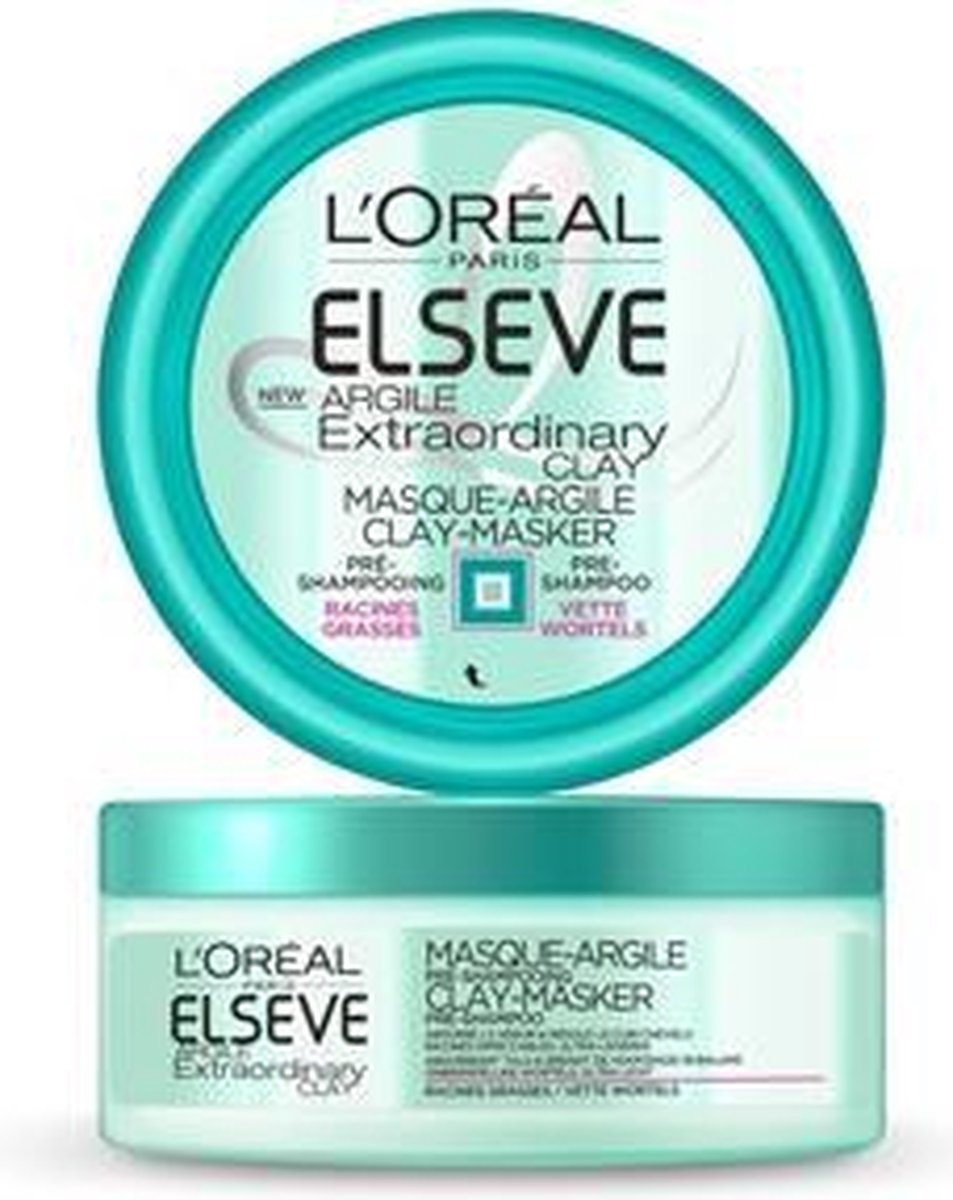 L‘Oréal Paris Elsève Clay Extraordinaire Entwirrungsmittel – 200 Ml, Für Normales Bis Fettiges Haar, Ohne Silikon