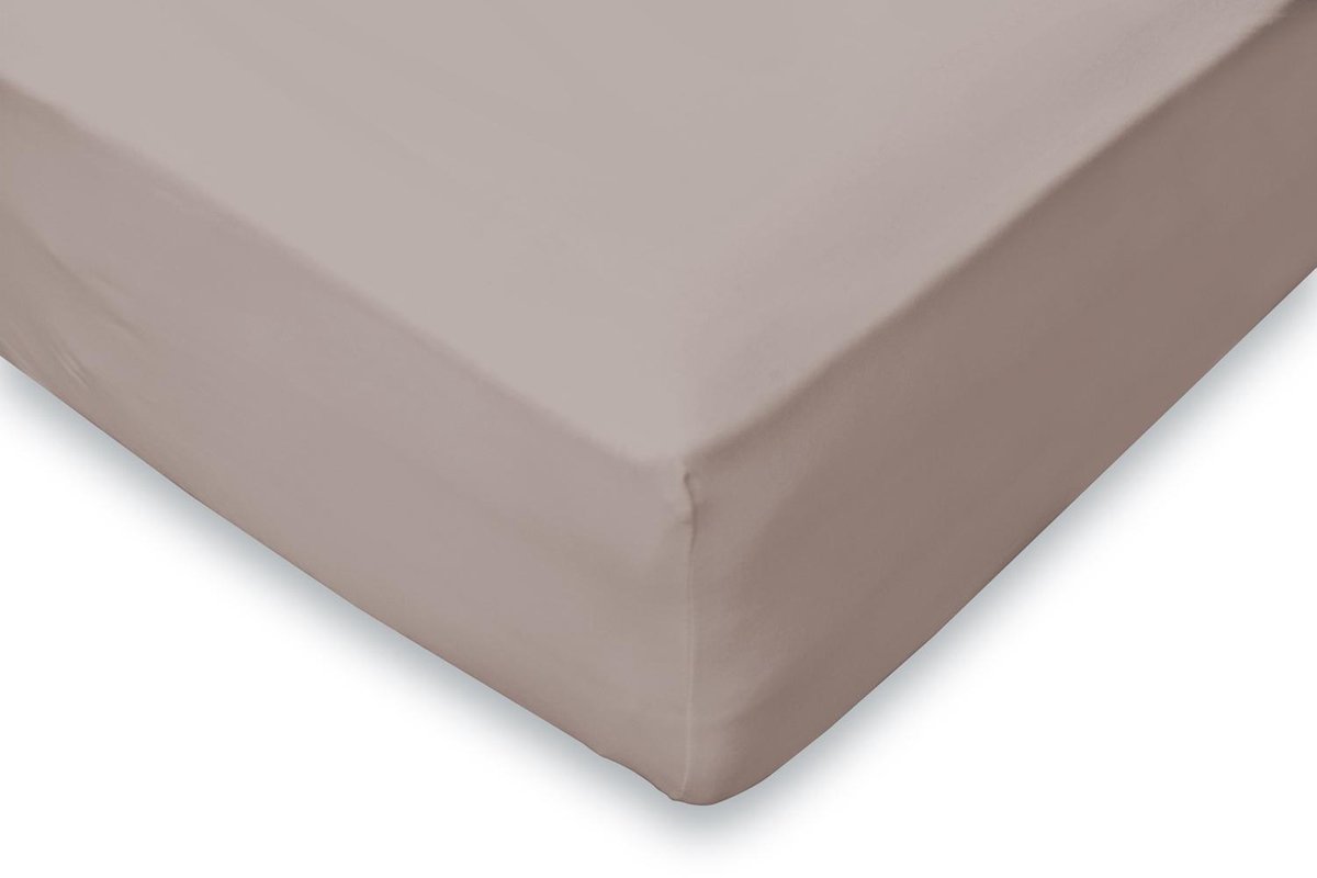 Eleganzzz Hoeslaken 180gr m2 Hoogwaardig Flanel 35cm Hoekhoogte - taupe 90x200cm - Hoeslaken 90x200cm - Hoeslakens - Eenpersoons