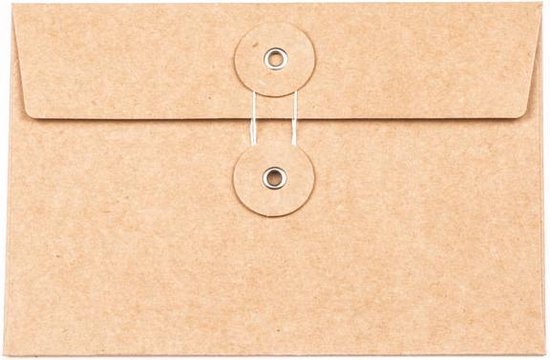 Set van 10 Kraft Enveloppen | Rechthoekige Envelop Draadsluiting 12 x 17 cm  | bol