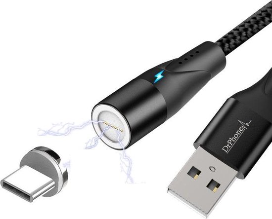 Câble magnétique rotatif USB A vers USB-C/Micro-B