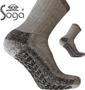Eureka merino wollen sokken anti-slip S4 - unisex - grijs - maat 35-38