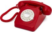 GPO 746ROTARYRED Telefoon met draaischijf klassiek jaren ‘70 ontwerp
