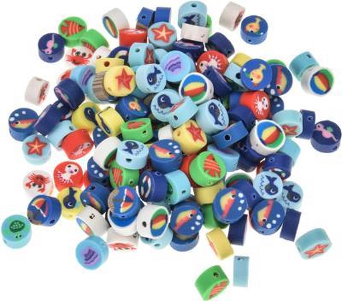 50 stuks Kralen Zee - 1 cm - Figuurkralen - Kleikralen - Fimokralen - Polymeer Kralen — afbeelding 2