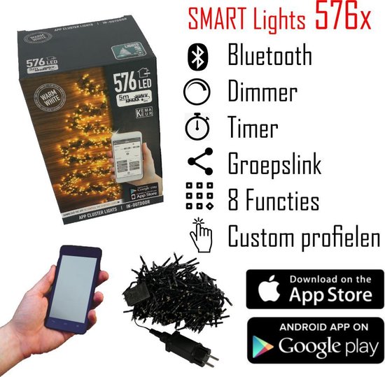SMART Light 576 LED Kerstverlichting met app - Kerstboomverlichting |  bol.com