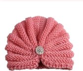 Muts Baby Winter Diamant Mutsje Steentjes BlingBling Roze