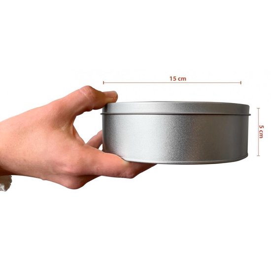 Boîte à biscuits Snowy Christmas Trees rond 15 x 15 x 5 cm