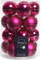 Glas Kerstballen (6cm) Box 20 Stuks Super Roze
