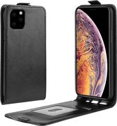 GadgetBay Verticale Flip kunstleer wallet hoesje iPhone 11 Pro Max case - Zwart