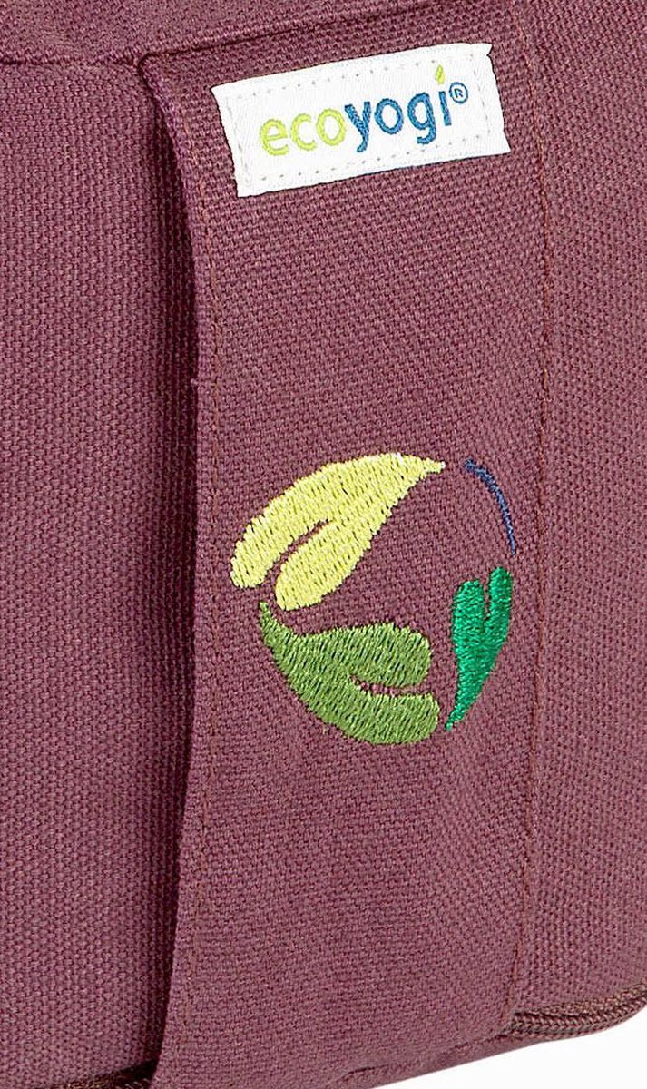 Meditatiekussen Ecoyogi Paars / Aubergine Standaardmaat 15 cm x 30 cm (Hoogte x Diameter) - Wasbare Buitenhoes - Aanpasbare Boekweit Vulling - 100% Gecertificeerd Biologisch Katoen - GOTS Gecertificeerd - Duurzaam Yoga zit kussen - Yogakussen van Merkloos — afbeelding 2