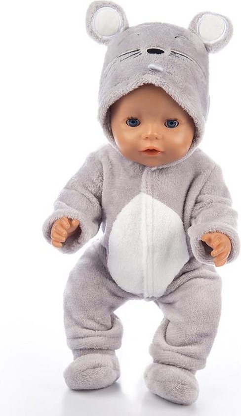 Poppenkleding, geschikt voor Baby Born, Muis Onesie | bol.com