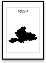 Gelderland provincieposter - Zwart-wit