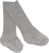 GoBabyGo - Bamboe Antislip Sokjes - Sokken - Grey Melange - 12-24 maanden