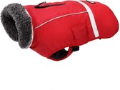 Superwarm sportief winterjasje voor de hond - fashion design - ROOD - MEDIUM (M)