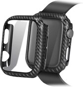 DrPhone Apple Watch 1/2/3 42mm Carbon Fiber Textuur Bumper Hard PC Case