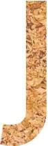 kurk - muurletter - plakletter - prikbord - kurk - vegan - letter - J - 28 cm hoog