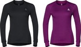 Odlo Suw Top Crew Neck L/S Active Warm 2 Pack Dames Thermoshirt - Black/Sangia - Maat M