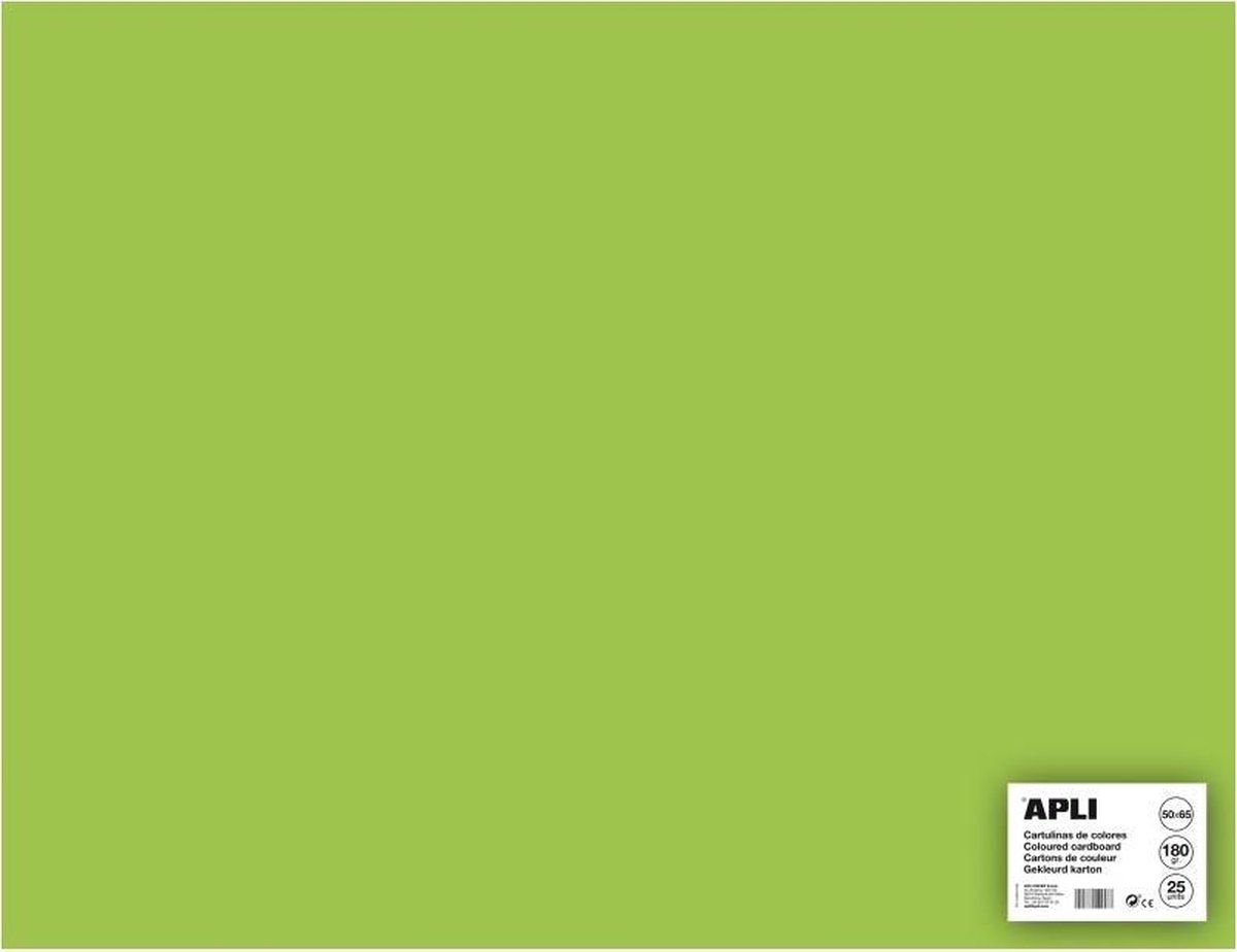 APLI  Lichtgroen Karton 50 x 65 cm 170 g/m² - 25 vel