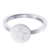 Fashionthings Shining Star Ring - Dames - Stainless Steel - Zilverkleurig - Maat 18