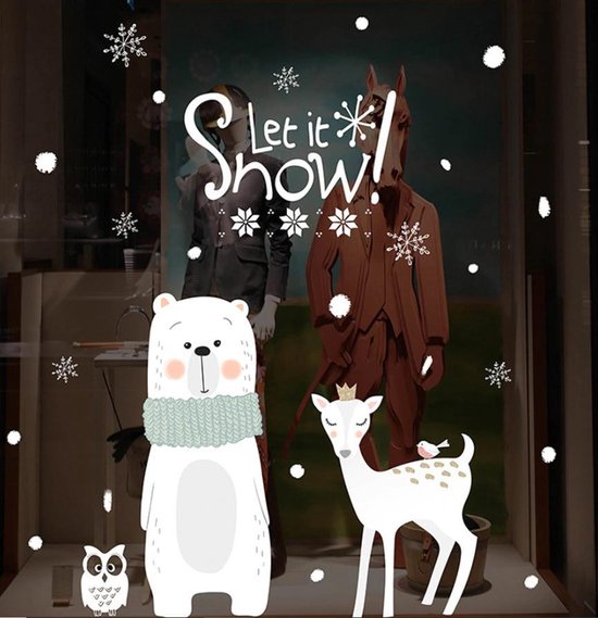 Score systematisch Billy Goat Raamstickers kerst | Raamdecoratie winter & december| Kerstversiering |  Sneeuw | Raam... | bol.com