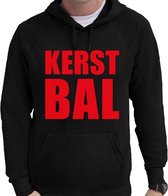 Foute Kerst hoodie / hooded sweater - KERSTBAL- zwart voor heren - kerstkleding / kerst outfit S