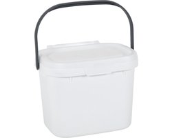 KeuKeuken Caddy 4,5 liter - Afvalbakje - Keuken afvalbakje - Wit