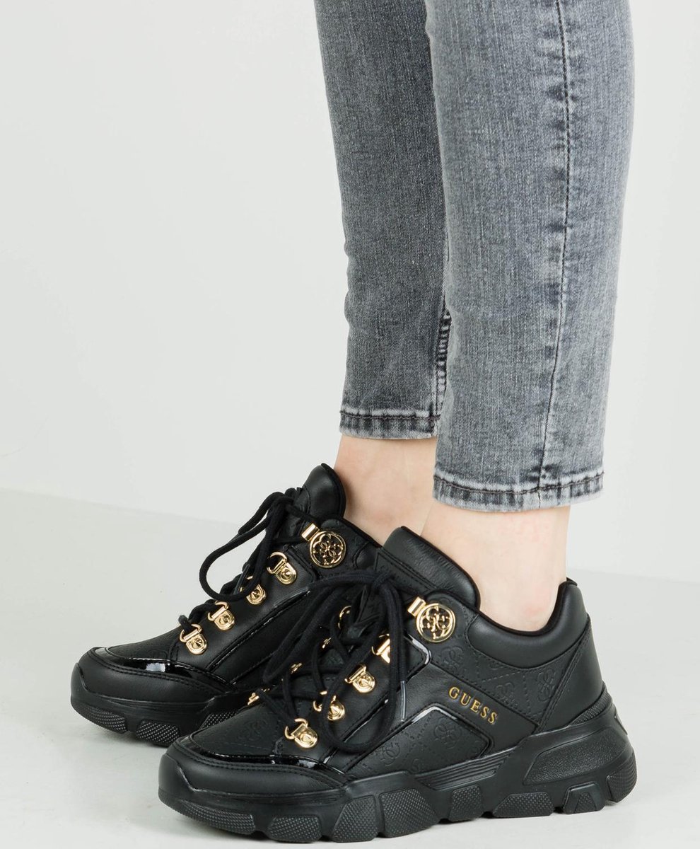 Guess Dames Sneakers Sike3 - Zwart - Maat 39 | bol.com