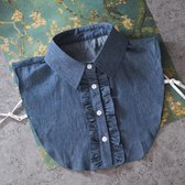 Blouse Kraagje - One Size - Denim Blue #2