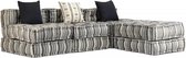 Slaapbank Bankstel 3-zits Stof (Incl FLEECE deken) - Loungebank - Woonkamer bank - Slaapbank - Bedbank - Verstelbare bank - Logeerbed