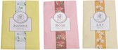 3 Stuks Luxe Geurzakjes - Lekkere Geur - Lily, Jasmine, Rose - Verfrissing - Tegen Nare Geurtjes - Huis - Parfum