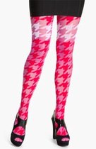 House of Holland for Pretty Polly - Panty - Pink Houndstooth - Roze - One Size - AQX9