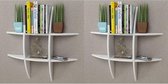 Zwevende Wandplank Wit 2 stuks (Incl fotolijst) - Boekenplank - Muurplank - Wandrek - Boeken plank