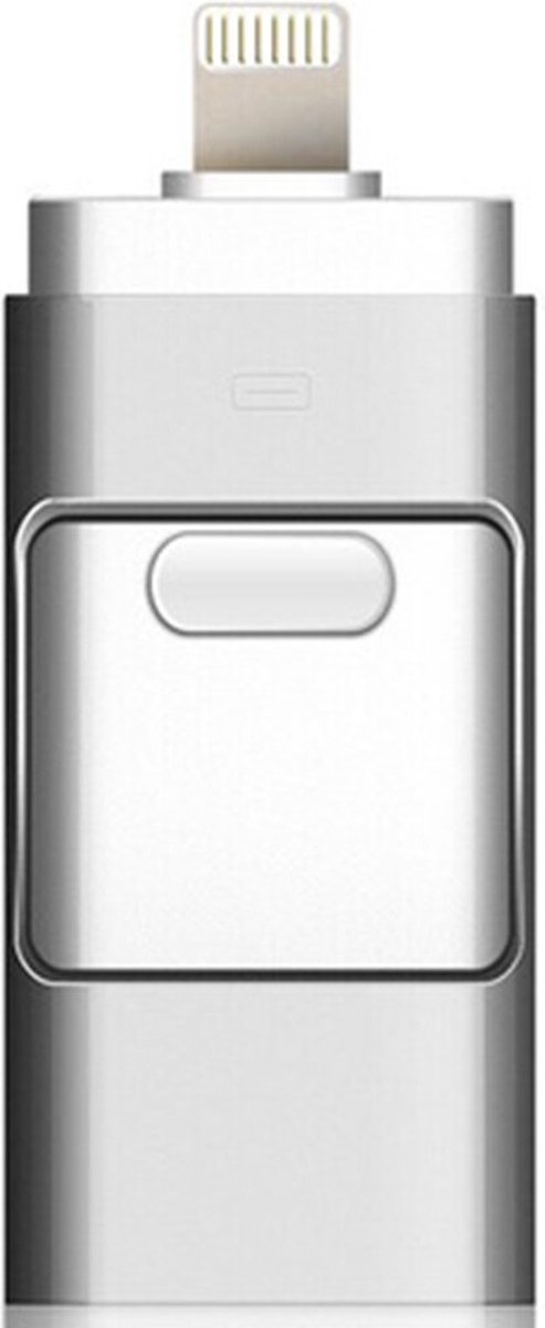 USB stick – flashdrive 64GB – voor iPhone Android en PC of Mac - Zilver -  DisQounts | bol.com
